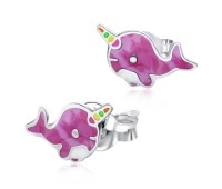 Colorful Narwhal Kid Stud Earring STE-661
